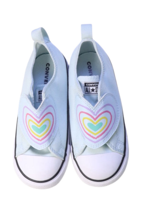 A Blue Slip Ons from Converse in size 4T for girl. (Back View)