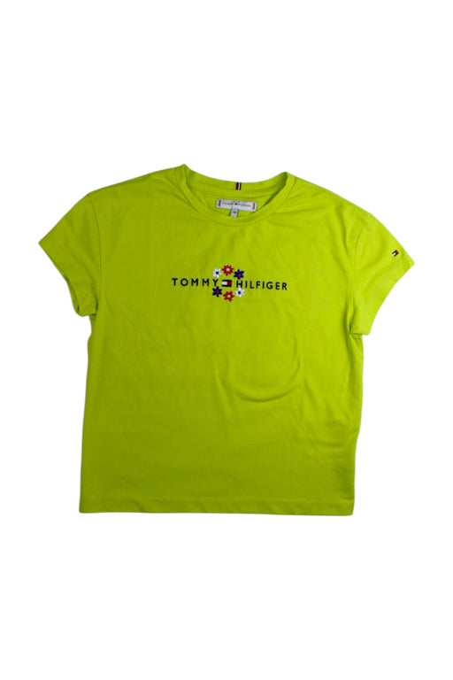 A Yellow Short Sleeve T Shirts from Tommy Hilfiger in size 7Y for girl. (Front View)