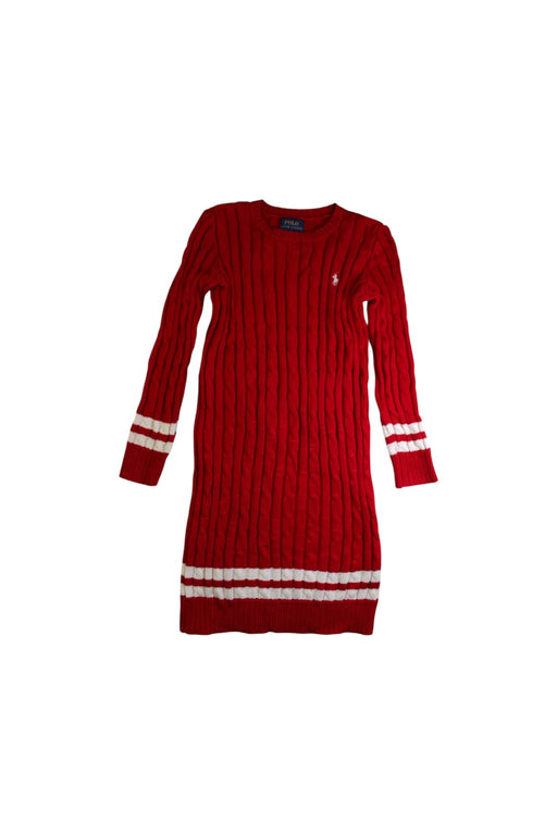 A Red Sweater Dresses from Polo Ralph Lauren in size 7Y for girl. (Front View)