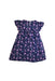 A Navy Short Sleeve Dresses from La Compagnie des Petits in size 6T for girl. (Back View)