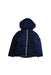 A Navy Puffer/Quilted Jackets from La Compagnie des Petits in size 5T for girl. (Front View)