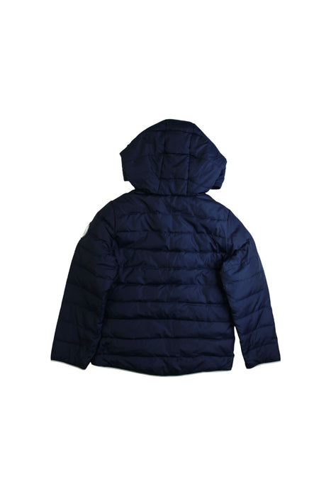 A Navy Puffer/Quilted Jackets from La Compagnie des Petits in size 5T for girl. (Back View)