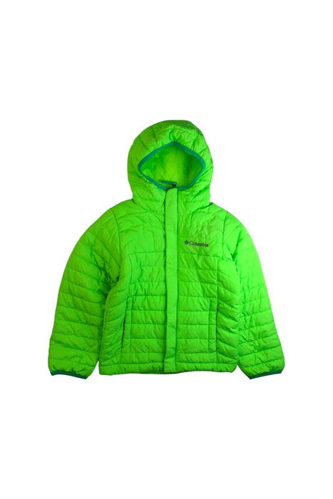 A Green Puffer/Quilted Jackets from Columbia in size 4T for neutral. (Front View)