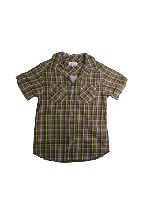 A Green Short Sleeve Shirts from La Compagnie des Petits in size 8Y for boy. (Front View)