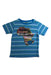A Blue Short Sleeve T Shirts from La Compagnie des Petits in size 6T for girl. (Front View)