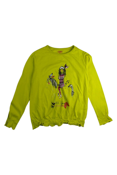A Green Long Sleeve Tops from La Compagnie des Petits in size 8Y for girl. (Front View)