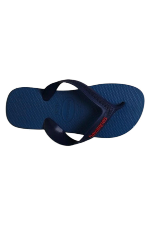 A Blue Flip Flops from Havaianas in size 12Y for boy. (Front View)