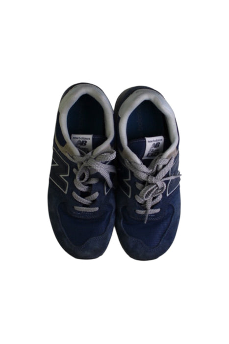 A Navy Sneakers from New Balance in size 12Y for boy. (Back View)