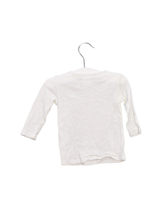 A White Long Sleeve Tops from Seed in size 0-3M for girl. (Back View)