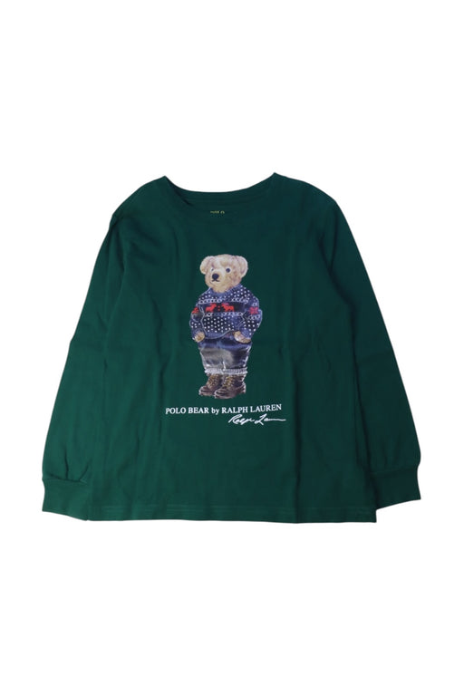 A Green Long Sleeve T Shirts from Polo Ralph Lauren in size 5T for boy. (Front View)