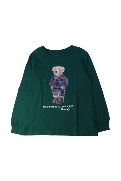 A Green Long Sleeve T Shirts from Polo Ralph Lauren in size 5T for boy. (Front View)