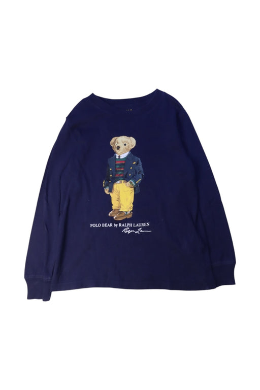 A Navy Long Sleeve T Shirts from Polo Ralph Lauren in size 5T for boy. (Front View)