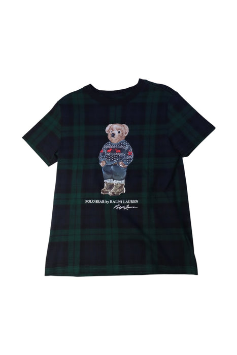 A Navy Short Sleeve T Shirts from Polo Ralph Lauren in size 7Y for boy. (Front View)