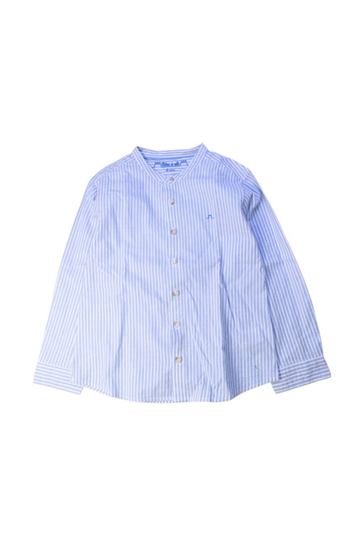 A Blue Long Sleeve Shirts from Château de Sable in size 6T for boy. (Front View)