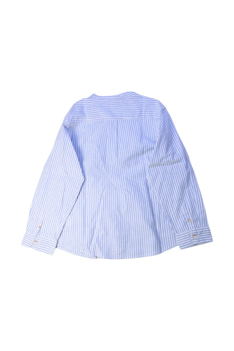 A Blue Long Sleeve Shirts from Château de Sable in size 6T for boy. (Back View)
