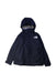 A Navy Rain Jackets from The North Face in size 4T for neutral. (Front View)