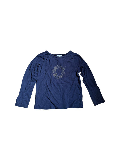 A Navy Long Sleeve T Shirts from Jacadi in size 4T for girl. (Front View)