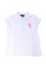 A White Short Sleeve Polos from Ralph Lauren in size 6T for girl. (Front View)