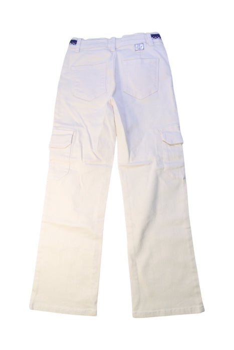 A White Casual Pants from IKKS in size 8Y for boy. (Back View)