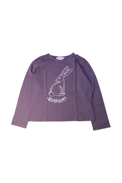 A Purple Long Sleeve T Shirts from Bonpoint in size 6T for girl. (Front View)