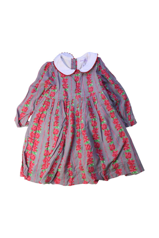 A Pink Long Sleeve Dresses from Rachel Riley in size 2T for girl. (Front View)