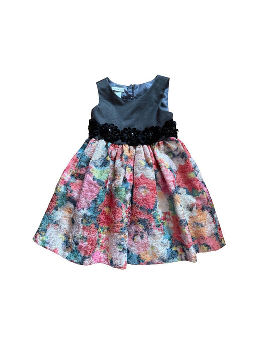 A Multicolour Sleeveless Dresses from Bonnie Jean in size 6T for girl. (Front View)