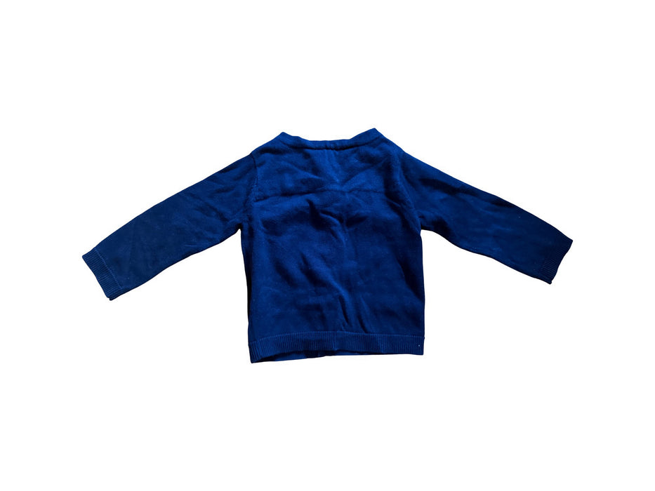 A Navy Cardigans from Jacadi in size 12-18M for neutral. (Back View)