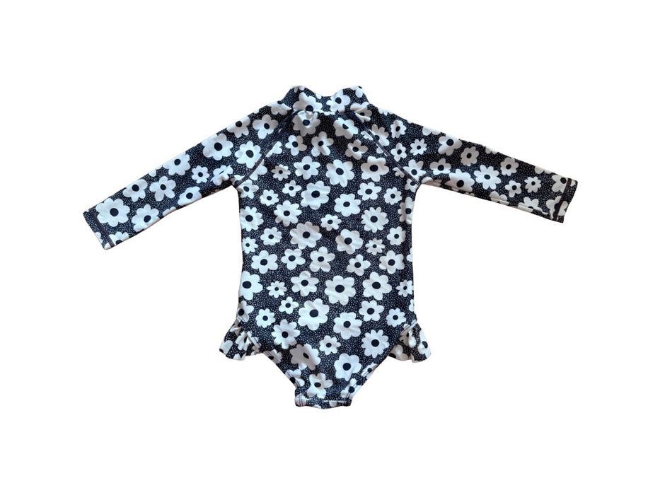 A Black Swimsuits from Seed in size 2T for girl. (Front View)