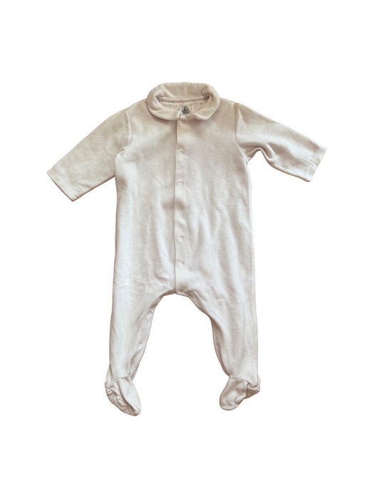 A Pink Onesies from Petit Bateau in size 6-12M for neutral. (Front View)