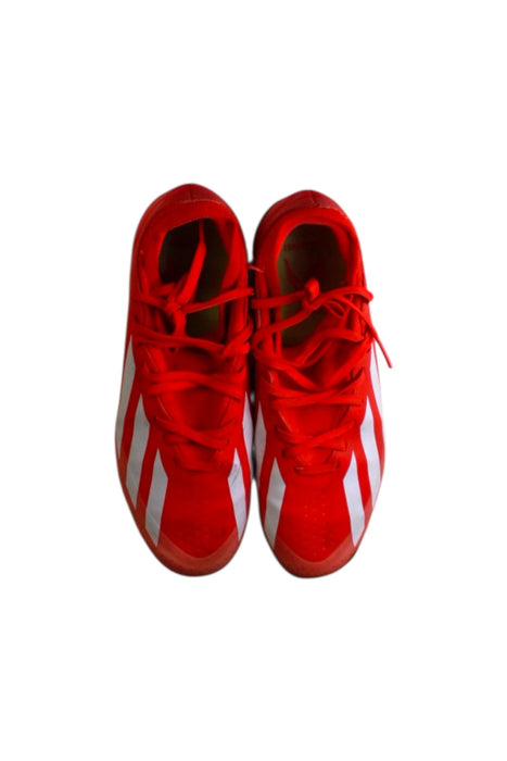 A Red Cleats/Soccer Shoes from Adidas in size 11Y for neutral. (Back View)