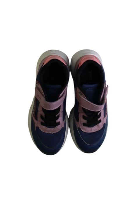 A Pink Sneakers from Geox in size 9Y for girl. (Back View)