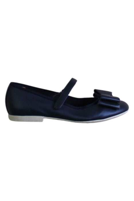 A Navy Flats from Geox in size 9Y for girl. (Front View)