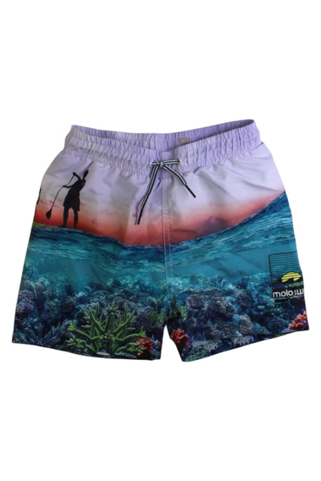 A Blue Swim Shorts from Molo in size 5T for boy. (Front View)