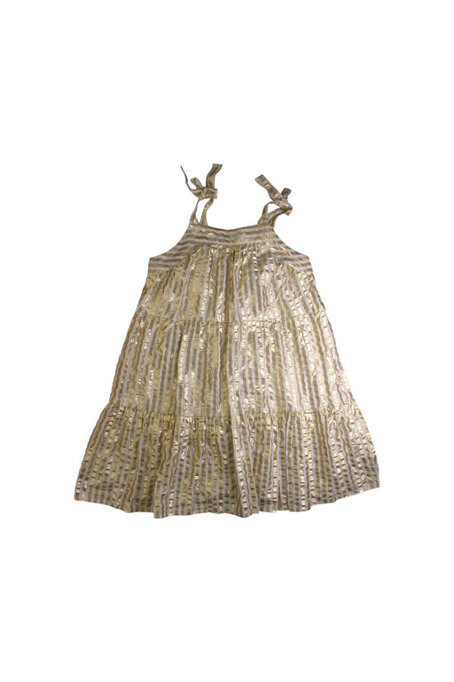 A Gold Sleeveless Dresses from Crewcuts in size 8Y for girl. (Front View)