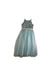 A Blue Sleeveless Dresses from Monsoon in size 7Y for girl. (Back View)