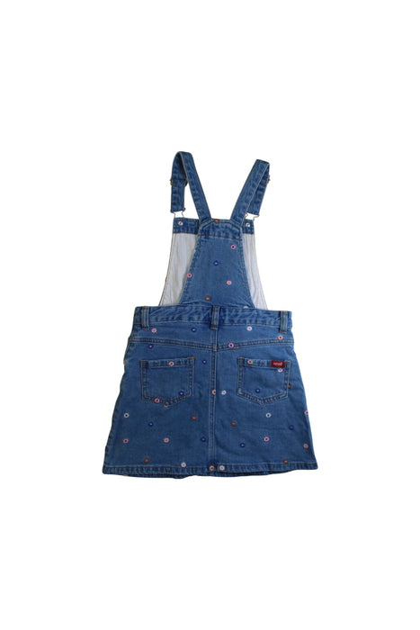 A Blue Overall Dresses from Seed in size 8Y for girl. (Back View)
