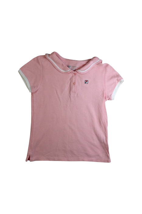 A Pink Short Sleeve Polos from Fila in size 7Y for girl. (Front View)