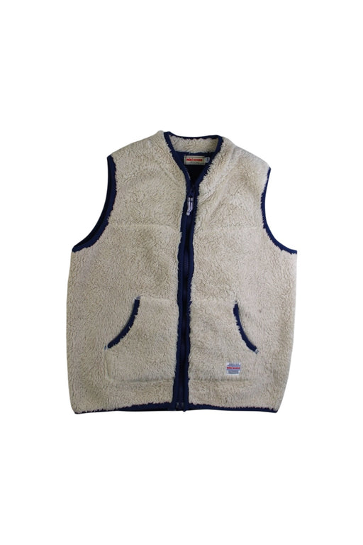 A Beige Outerwear Vests from Miki House in size 7Y for boy. (Front View)