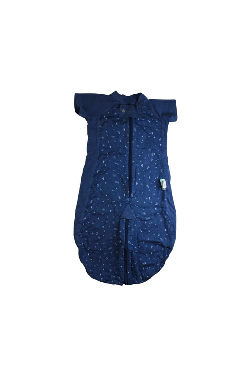 A Navy Sleepsacs from ErgoPouch in size 3-6M for boy. (Front View)