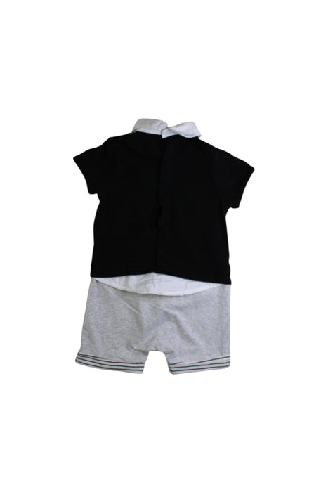 A Black Short Sleeve Rompers from Karl Lagerfeld in size 6-12M for boy. (Back View)
