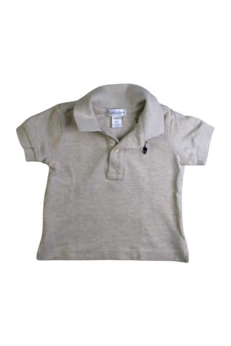 A Beige Short Sleeve Polos from Ralph Lauren in size 3-6M for boy. (Front View)
