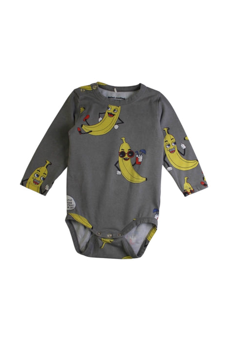 A Grey Long Sleeve Bodysuits from Mini Rodini in size 3-6M for boy. (Front View)