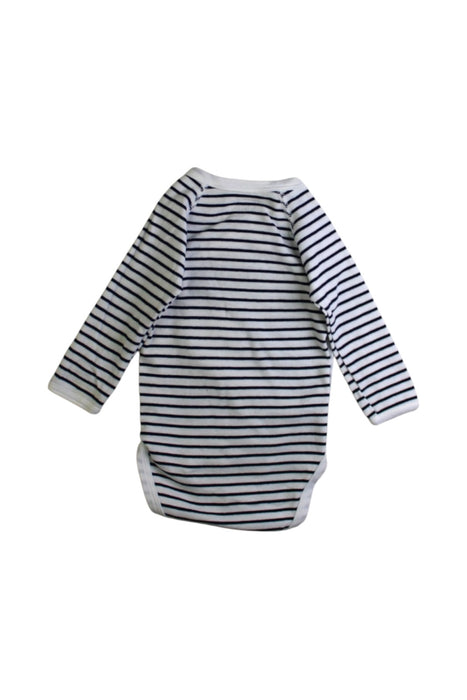 A Navy Long Sleeve Bodysuits from Petit Bateau in size 3-6M for boy. (Back View)
