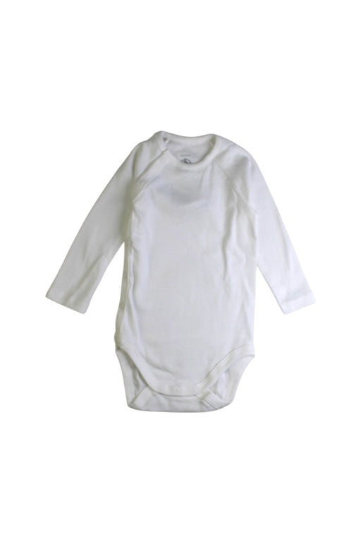 A White Long Sleeve Bodysuits from Petit Bateau in size 3-6M for boy. (Front View)