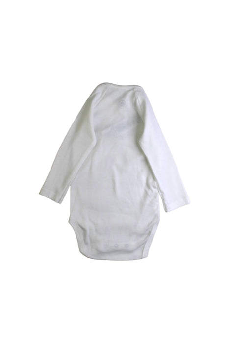 A White Long Sleeve Bodysuits from Petit Bateau in size 3-6M for boy. (Back View)