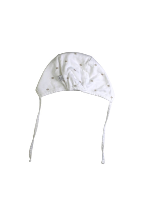 A White Winter Hats from Tartine et Chocolat in size 3-6M for boy. (Back View)
