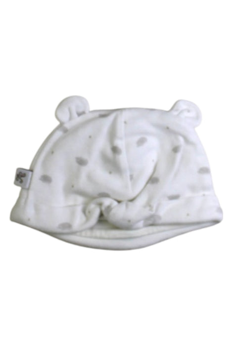 A White Winter Hats from Tartine et Chocolat in size Newborn for boy. (Front View)