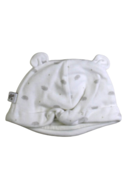 A White Winter Hats from Tartine et Chocolat in size Newborn for boy. (Front View)