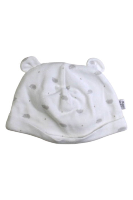 A White Winter Hats from Tartine et Chocolat in size Newborn for boy. (Back View)