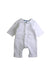 A White Long Sleeve Rompers from Jacadi in size 0-3M for boy. (Front View)